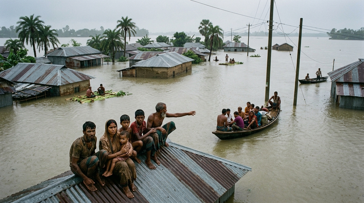 la mousson meurtrière au bangladesh a causé plus de 50 décès et forcé le déplacement de dizaines de milliers de personnes, provoquant une crise humanitaire majeure.