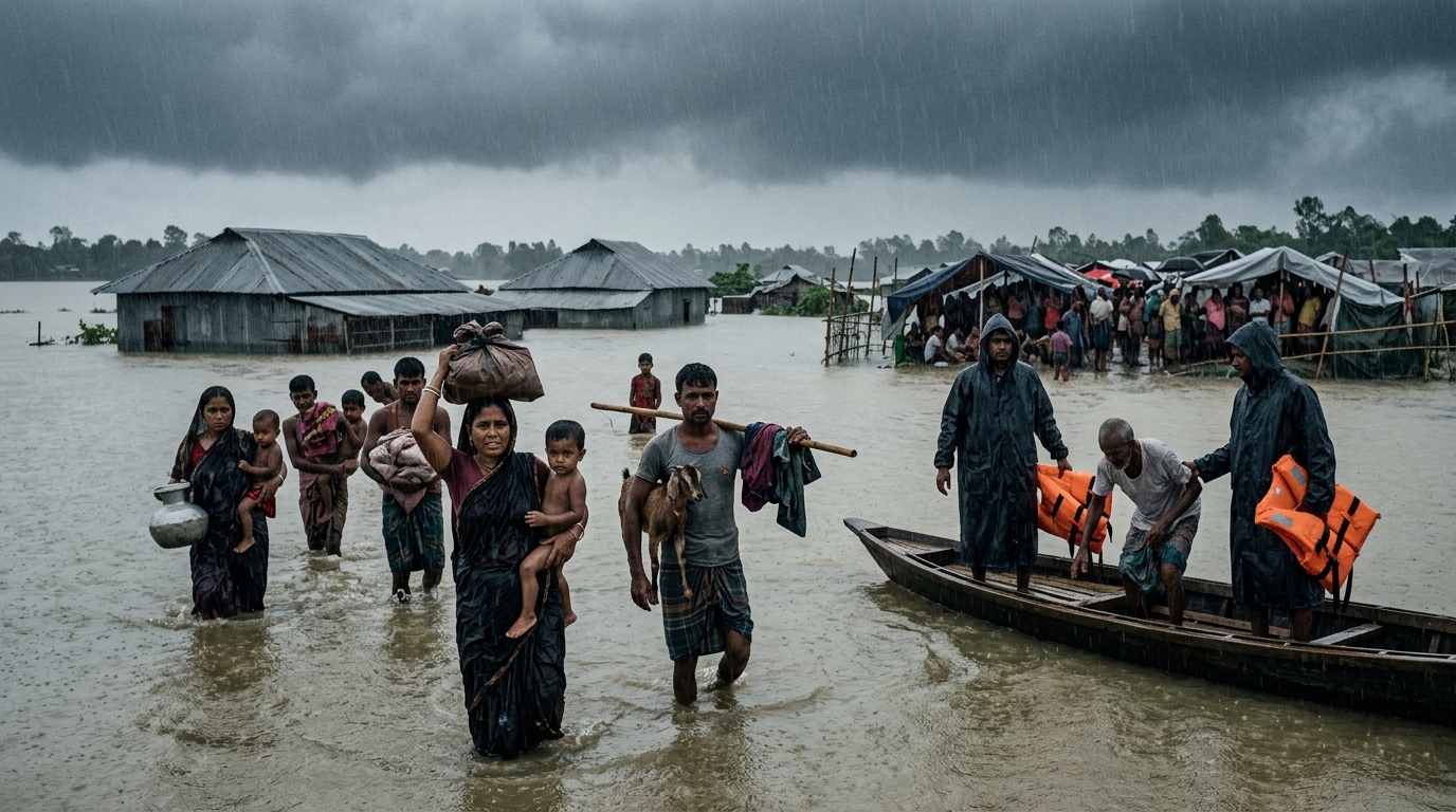 la mousson meurtrière au bangladesh a causé plus de 50 décès et déplacé des dizaines de milliers de personnes, provoquant une crise humanitaire majeure dans la région.
