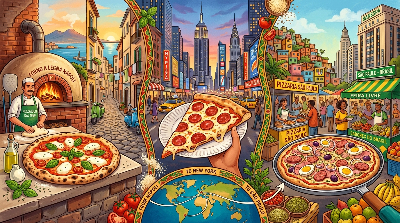 découvrez l'incroyable aventure mondiale de la pizza, de ses origines à naples à son évolution à new york et são paulo, à travers un voyage culinaire passionnant.