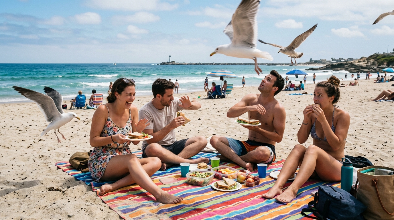 découvrez les raisons pour lesquelles les mouettes chapardent votre repas en bord de mer et comment profiter de votre repas sans être dérangé.
