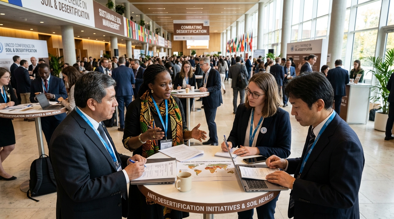 à la cop17 en mongolie, les experts et décideurs se réunissent pour discuter de la dégradation des terres, un enjeu crucial pour la lutte contre le changement climatique et la préservation des écosystèmes mondiaux.