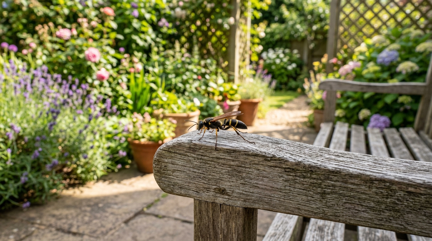 découvrez pourquoi une guêpe installe son nid sous votre mobilier de jardin et les précautions à prendre avant de déplacer une chaise pour éviter les piqûres.