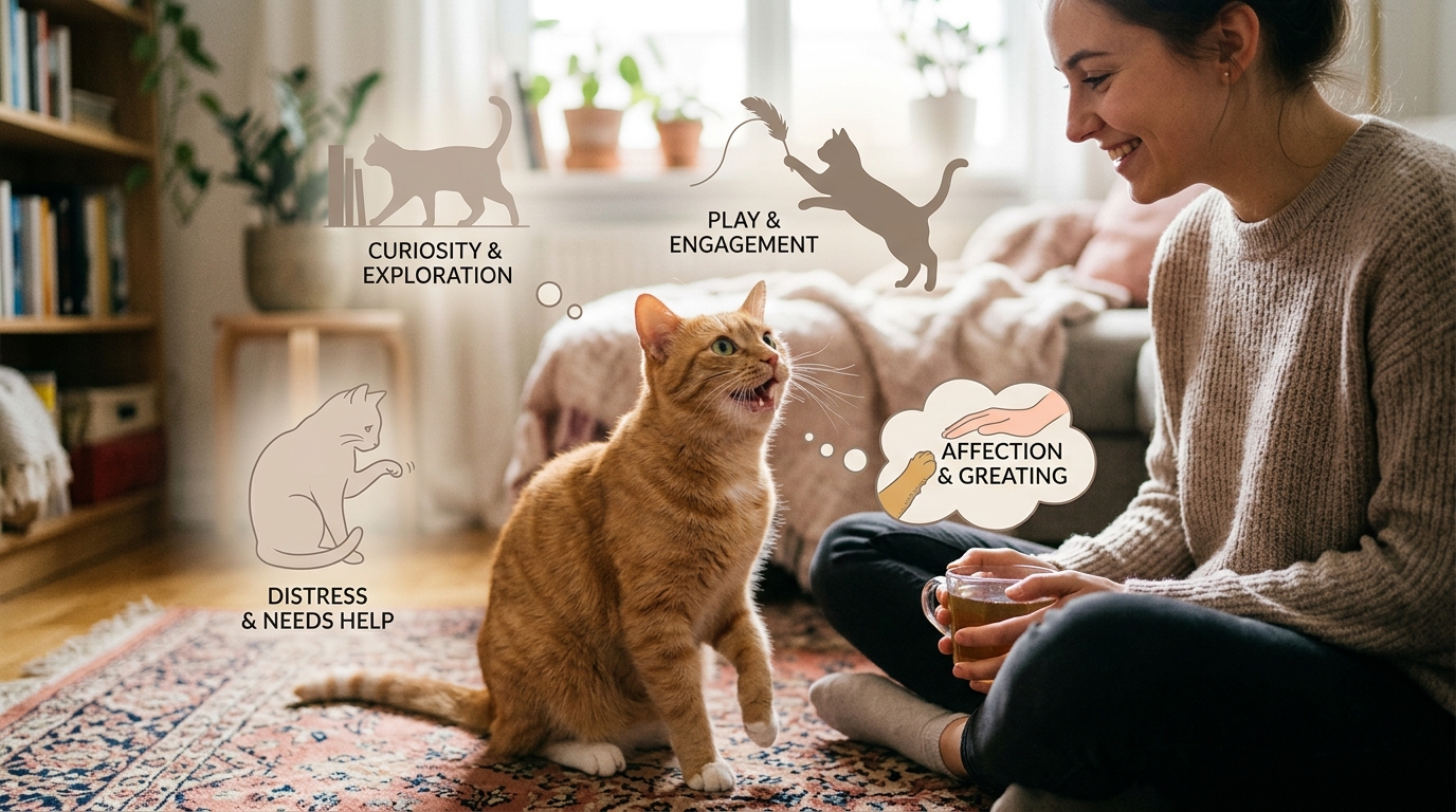 découvrez pourquoi votre chat miaule et apprenez à comprendre ses véritables besoins au-delà de la simple faim. un guide pour mieux communiquer avec votre compagnon félin.