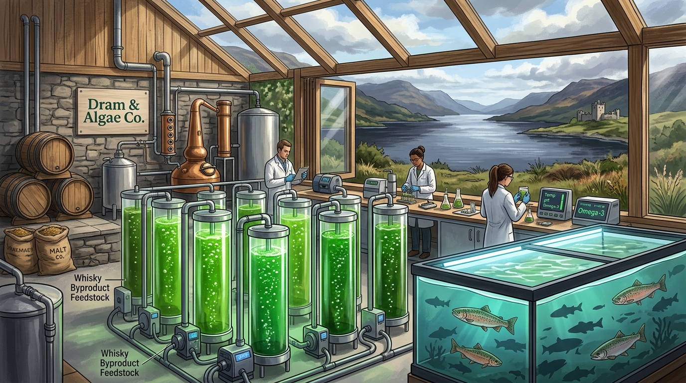 découvrez comment une start-up écossaise révolutionne la culture d'algues oméga-3 en valorisant les déchets de whisky, contribuant ainsi à la préservation des populations de poissons.