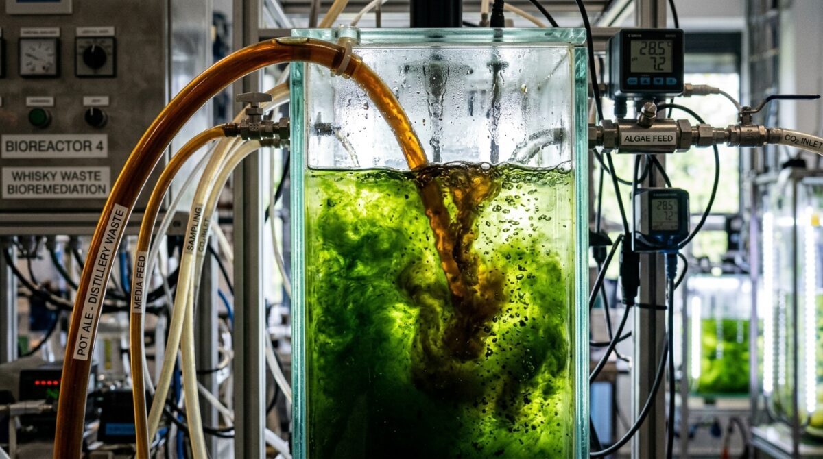 une start-up écossaise innovante recycle les déchets de whisky pour cultiver des algues riches en oméga-3, contribuant ainsi à la préservation des populations de poissons.