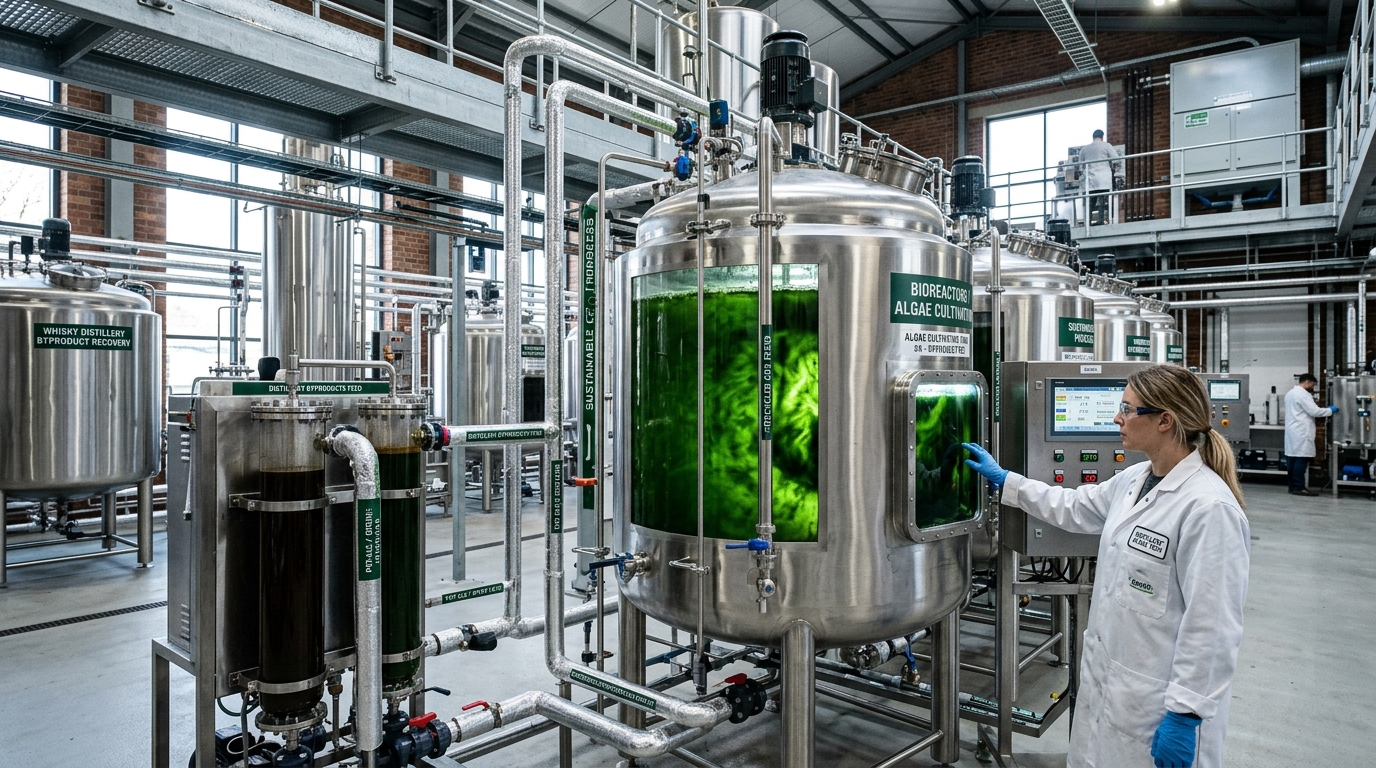 une start-up écossaise innovante transforme les déchets de whisky en algues riches en oméga-3 pour protéger les populations de poissons et promouvoir une aquaculture durable.