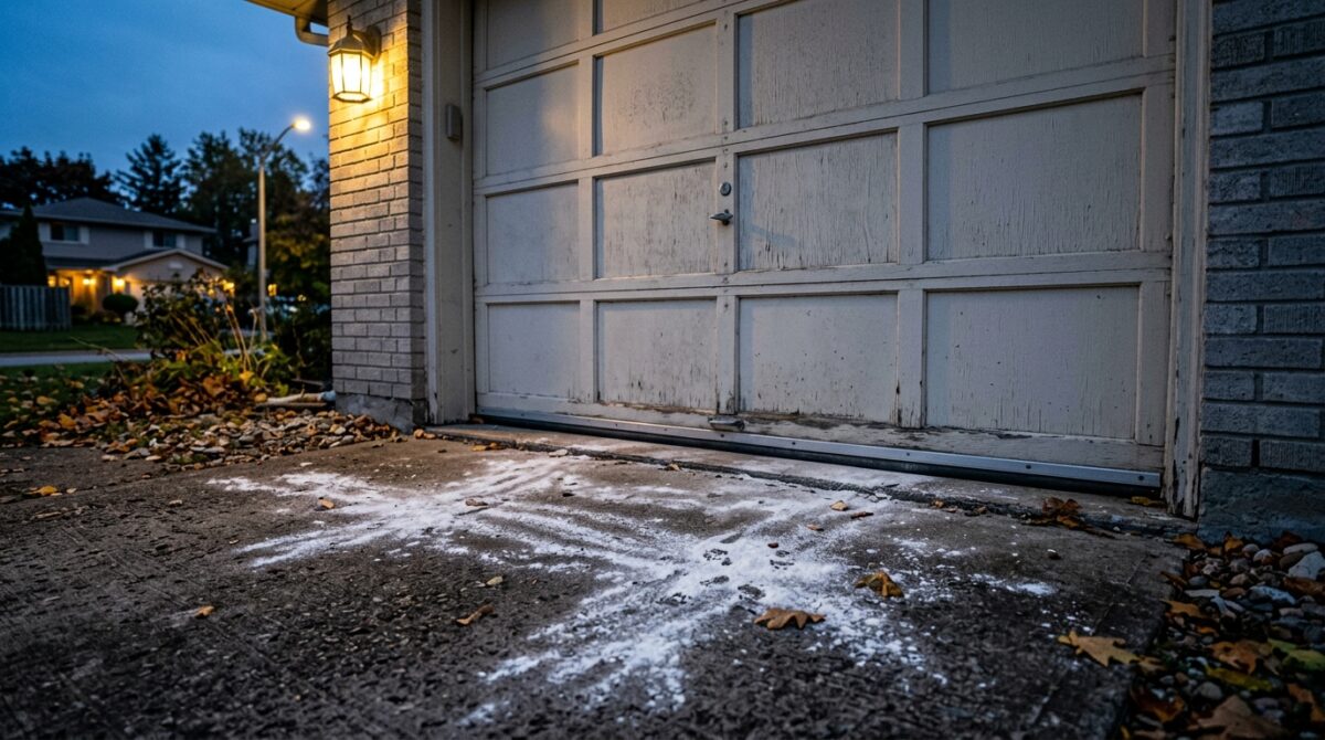 découvrez un test surprenant à essayer avant de dormir : saupoudrez un peu de farine devant la porte du garage et observez les résultats inattendus.