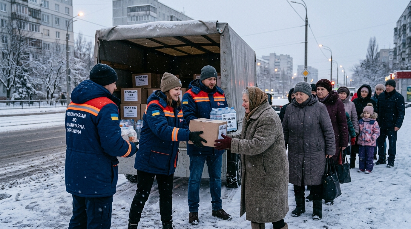 kiev se prépare à affronter l'hiver en constituant d'importantes réserves d'eau potable et de nourriture dans le contexte de la guerre en ukraine, afin d'assurer la survie de sa population.