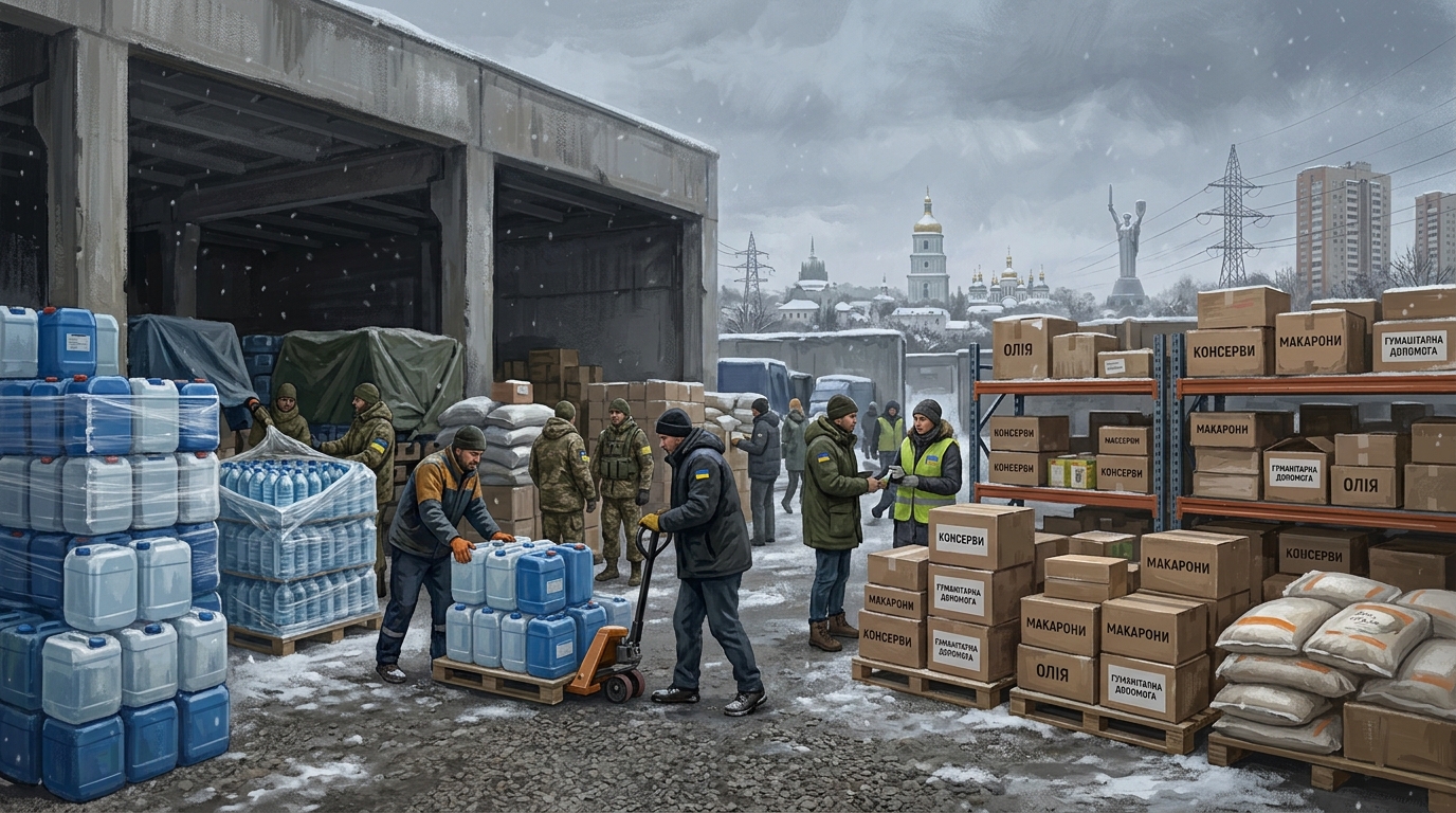 kiev se prépare à affronter l'hiver en constituant d'importantes réserves d'eau potable et de nourriture face à la guerre en ukraine.